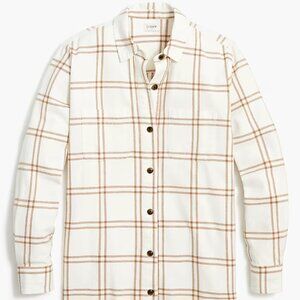 NWT! J crew Plaid flannel shirt-jacket - Womens XXL